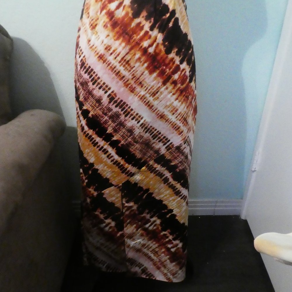 Marc New York  silky maxi skirt with front slit
